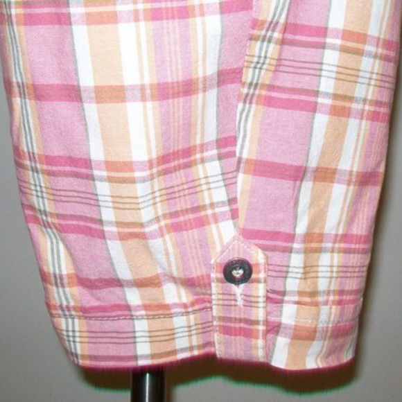 Preppy Vintage Style Pink Plaid Bermuda Shorts - Picture 4 of 4